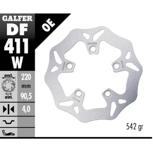 disco freno moto galfer wave fijo 220x4mm df411w
