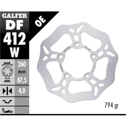 disco freno moto galfer wave fijo 260x4mm df412w