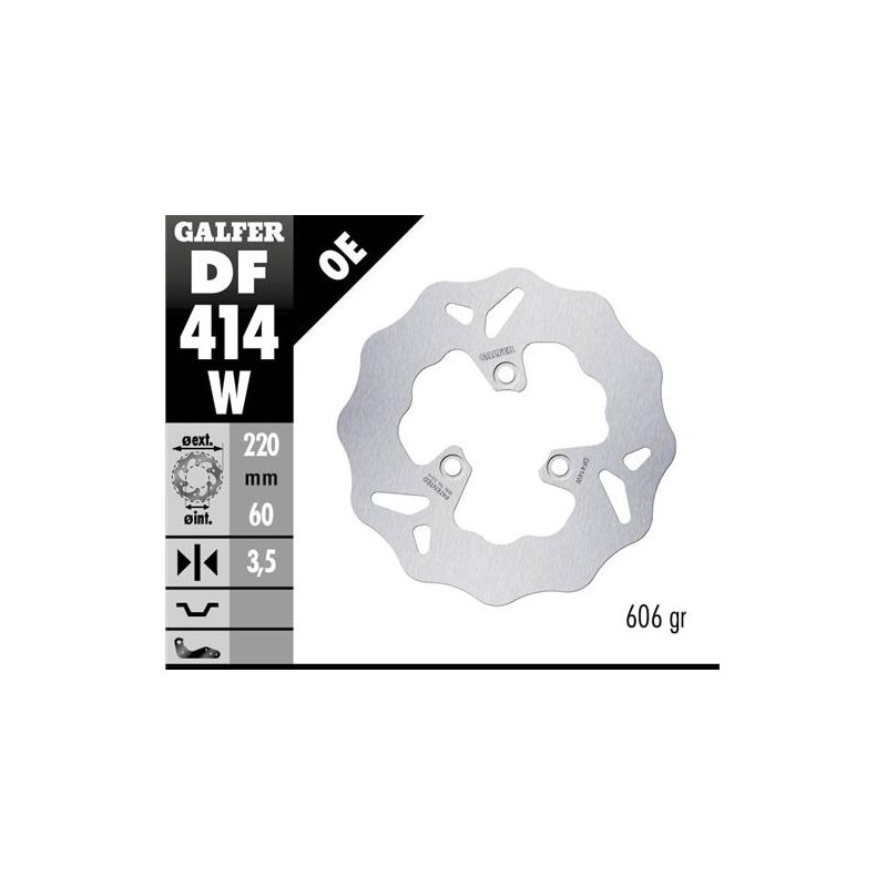 disco freno moto galfer wave fijo 220x3 5mm df414w