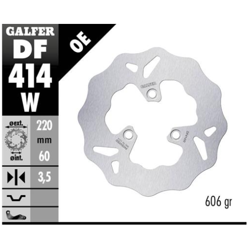 disco freno moto galfer wave fijo 220x3 5mm df414w