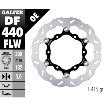 disco freno moto galfer wave flotante 300x5mm df44