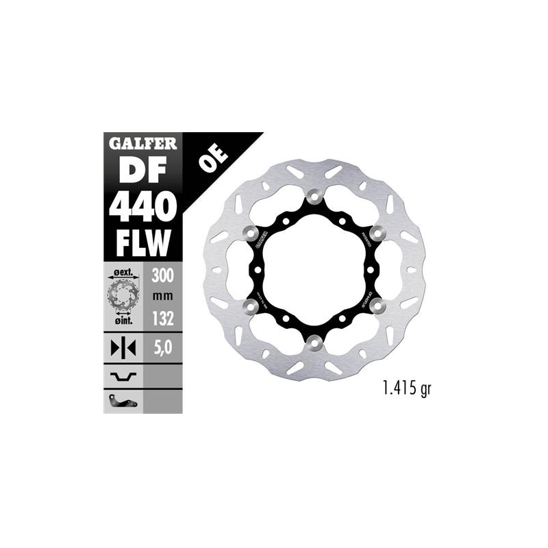 disco freno moto galfer wave flotante 300x5mm df44