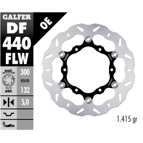 disco freno moto galfer wave flotante 300x5mm df44