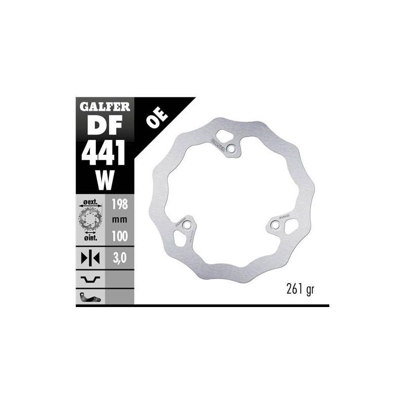disco freno moto galfer wave fijo 198x3mm df441w