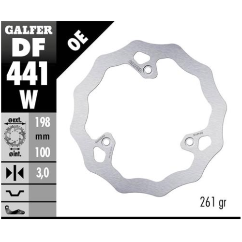 disco freno moto galfer wave fijo 198x3mm df441w