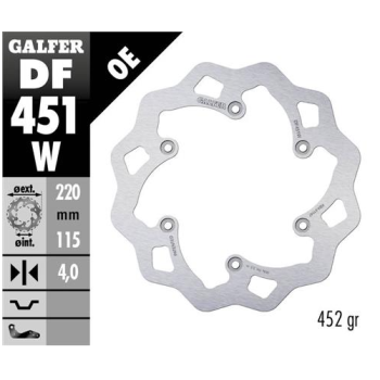 disco freno moto galfer wave fijo 220x4mm df451w