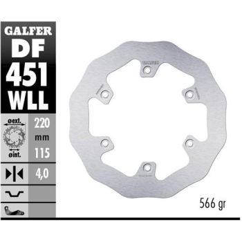 disco freno moto galder wave fijo solido df451wll