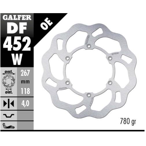 disco freno moto galfer wave fijo 220x4mm df452w