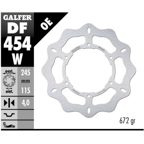 disco freno moto galfer wave fijo 245x4mm df454w