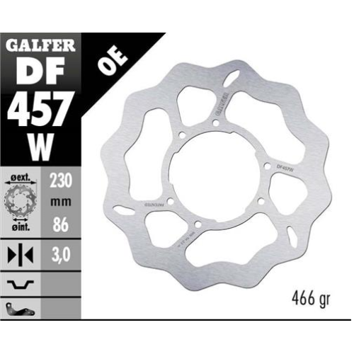 disco freno moto galfer wave fijo 230x3mm df457w