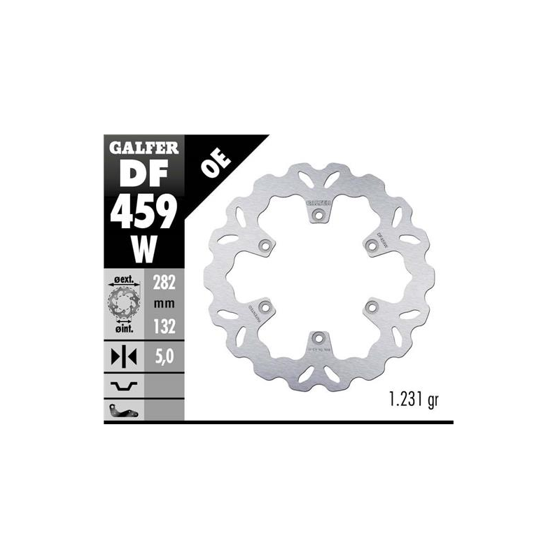 disco fijo wave 282x5 mm o interior 132 6 anclajes o150 valido como delantero y trasero
