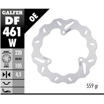 disco freno moto galfer wave fijo 220x4 5mm df461w