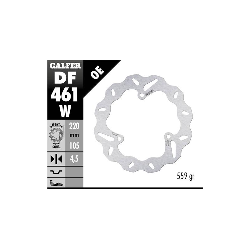 disco freno moto galfer wave fijo 220x4 5mm df461w