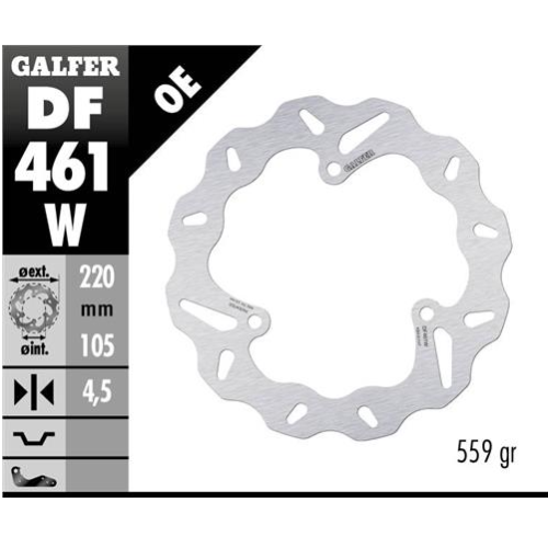 disco freno moto galfer wave fijo 220x4 5mm df461w