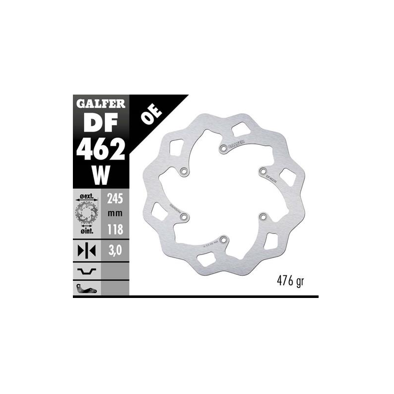 disco freno moto galfer wave fijo 245x3mm df462w