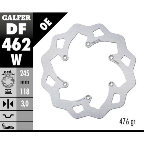 disco freno moto galfer wave fijo 245x3mm df462w