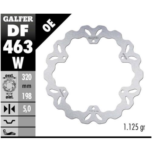 disco freno moto galfer wave fijo 320x5mm df463w