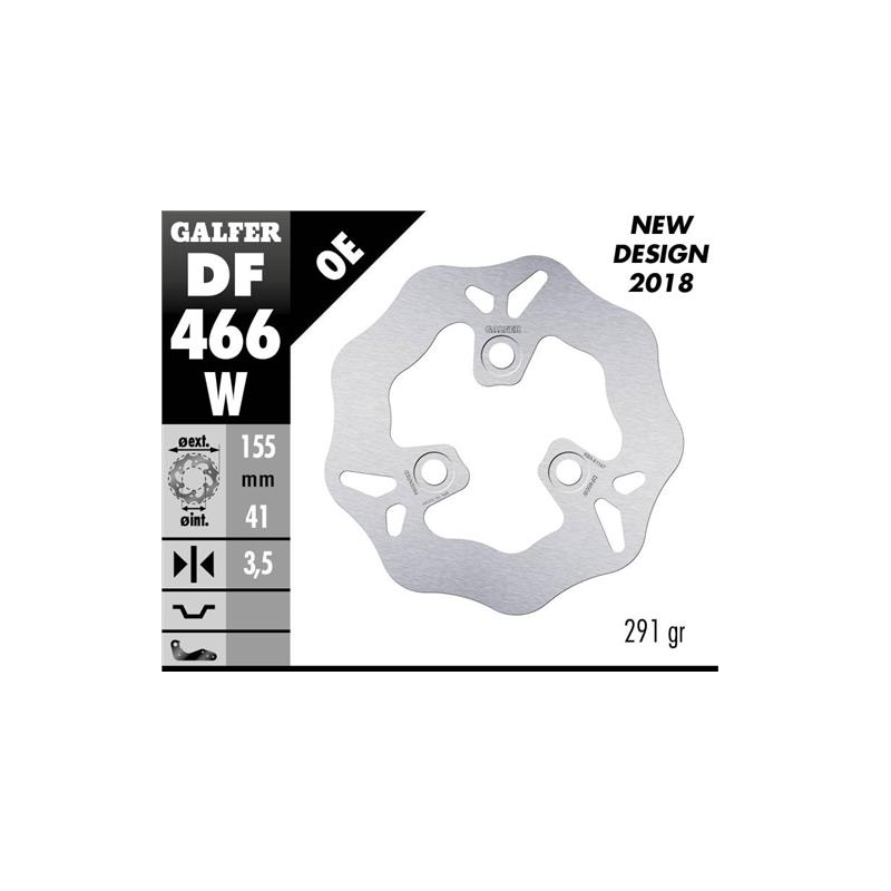 disco freno galfer df466w wave 155x3 5 mm 3 tornillos o66 scooter 50