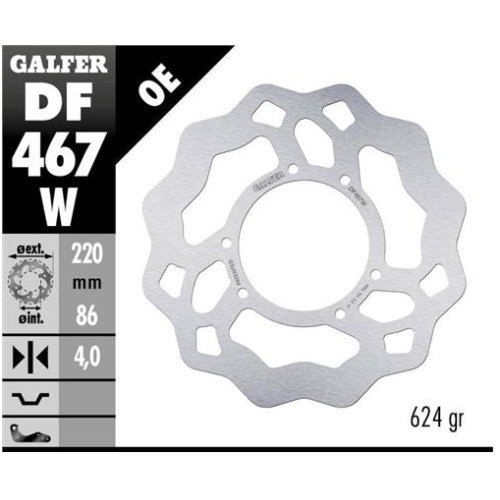 disco freno moto galfer wave fijo 220x4mm df467w