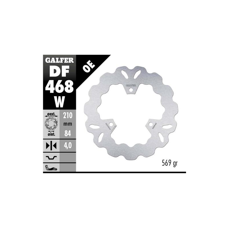 disco freno moto galfer wave fijo 210x4mm df468w