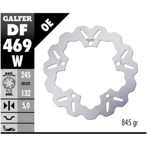 disco freno moto galfer wave fijo 245x5mm df469w
