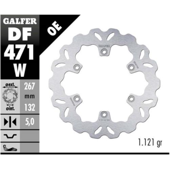 disco freno galfer df471w wave 267x5 mm 6 tornillos o150 yamaha fz fzr fzs bt1100 delante