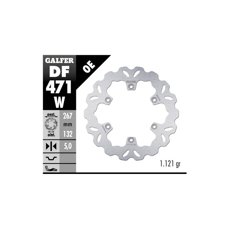 disco freno galfer df471w wave 267x5 mm 6 tornillos o150 yamaha fz fzr fzs bt1100 delante