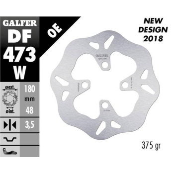 disco freno moto galfer wave fijo 180x3 5mm df473w