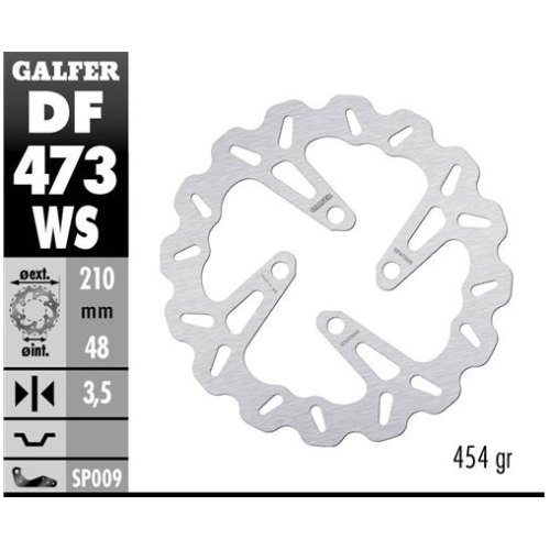 disco freno moto moto galfer wave fijo 210x3 5mm d