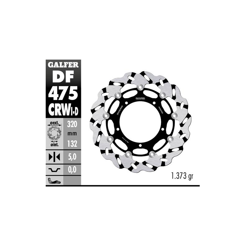 disco freno moto galfer wave flotante dcho df475c