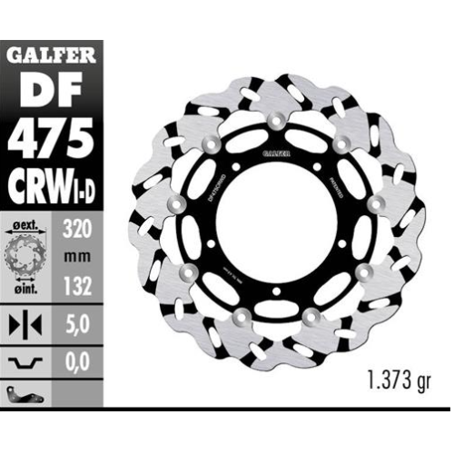 disco freno moto galfer wave flotante dcho df475c