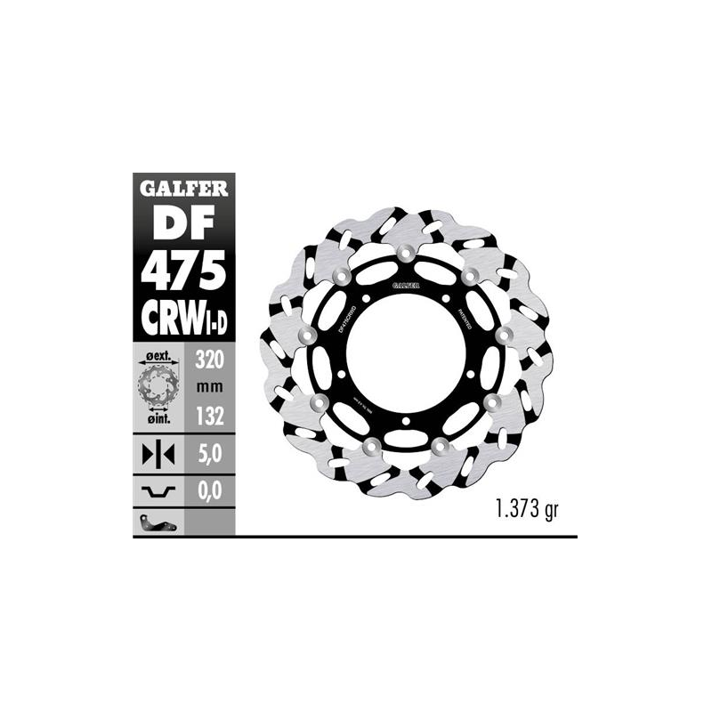 disco freno moto galfer wave flotante 320x5mm df47