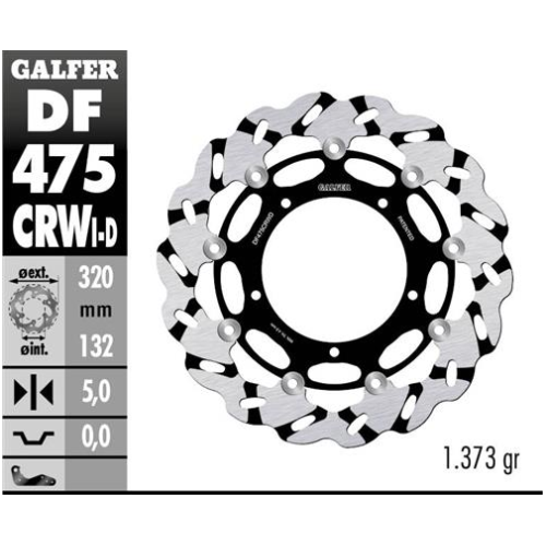 disco freno moto galfer wave flotante 320x5mm df47