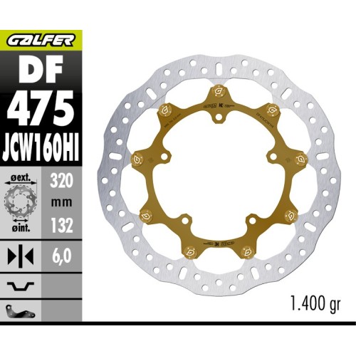 disco de freno w floatech 320x6mm kashima df475jcw160hi