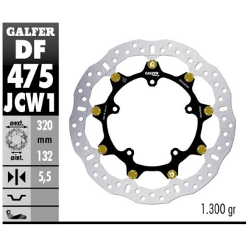 disco freno moto galfer wave flotante df475jcw1g03