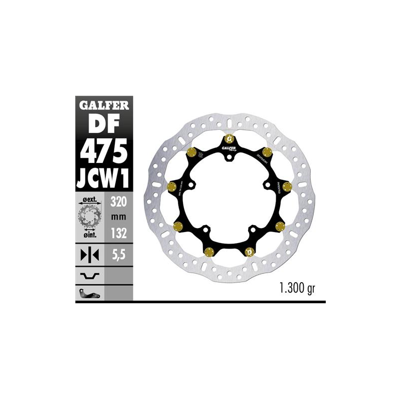 disco freno moto galfer wave flotante df475jcw1g03