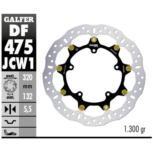 disco freno moto galfer wave flotante df475jcw1g03