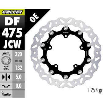 discos de freno delantero galfer yamaha r1 r6 my04 my23