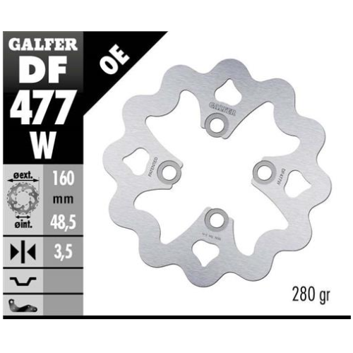 disco freno moto galfer wave fijo 160x3 5mm df477w