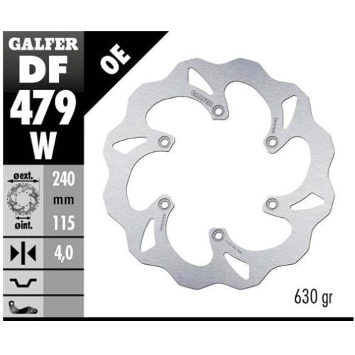 disco freno moto galfer wave fijo 240x4mm df479w