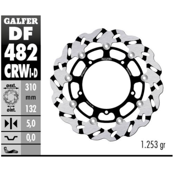 disco freno moto galfer wave flotante izdo df482c