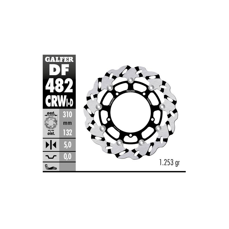 disco freno moto galfer wave flotante izdo df482c
