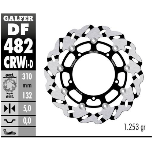 disco freno moto galfer wave flotante izdo df482c