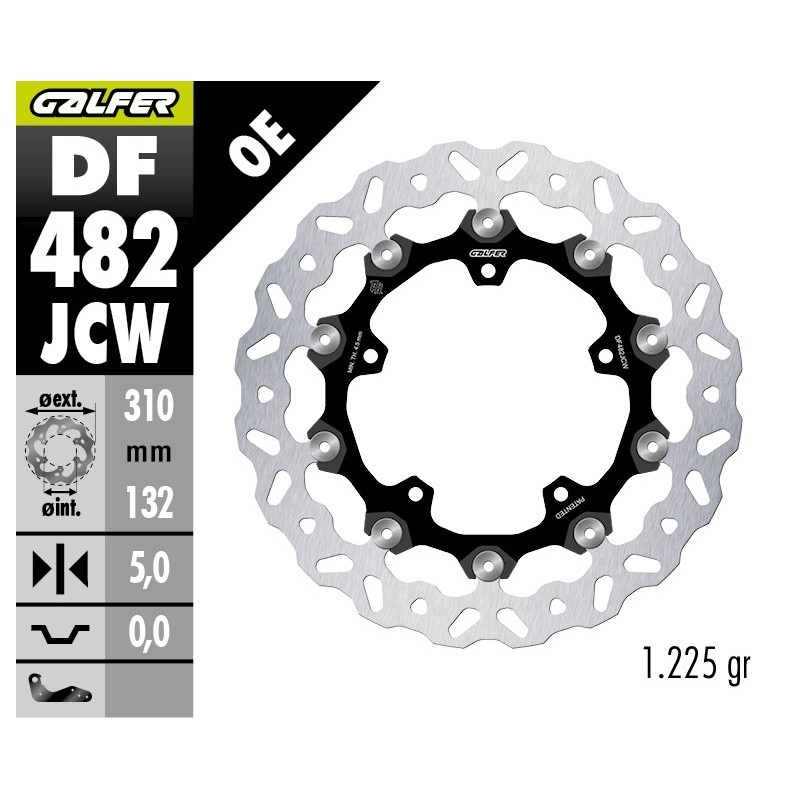 disco de freno delantero galfer yamaha r 6 my05 my07
