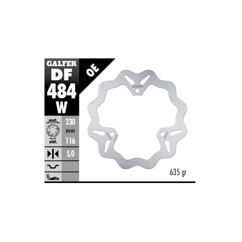 disco freno moto galfer wave fijo 228 5x5mm df484w