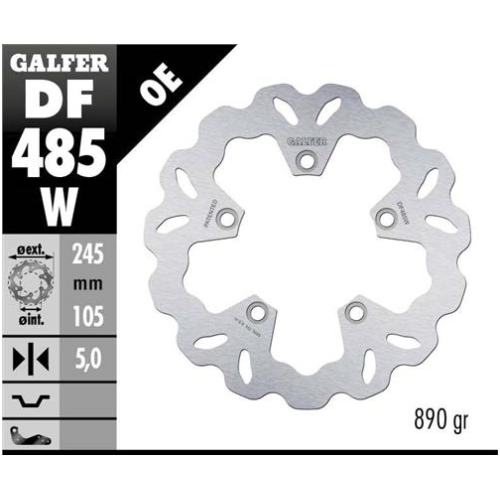 disco freno moto galfer wave fijo 245x5mm df485w
