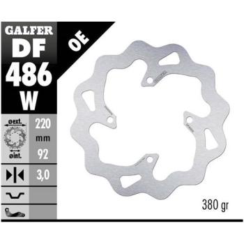 disco freno moto galfer wave fijo 220x3mm df486w