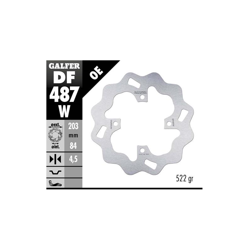 disco freno moto galfer wave fijo 200x4mm df487w