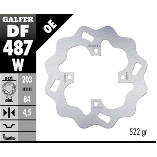 disco freno moto galfer wave fijo 200x4mm df487w