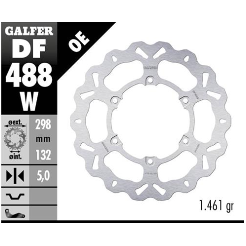 disco de freno delantero galfer wave df488w 298x5 mm yamaha xj600 xvs drag star